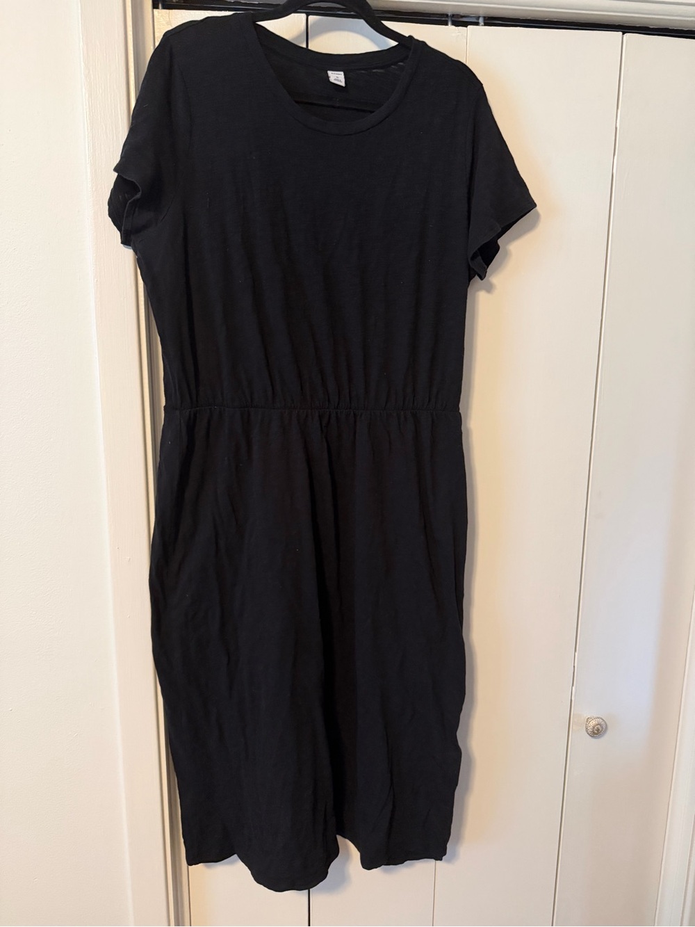Old Navy Black Midi T-Shirt Dress